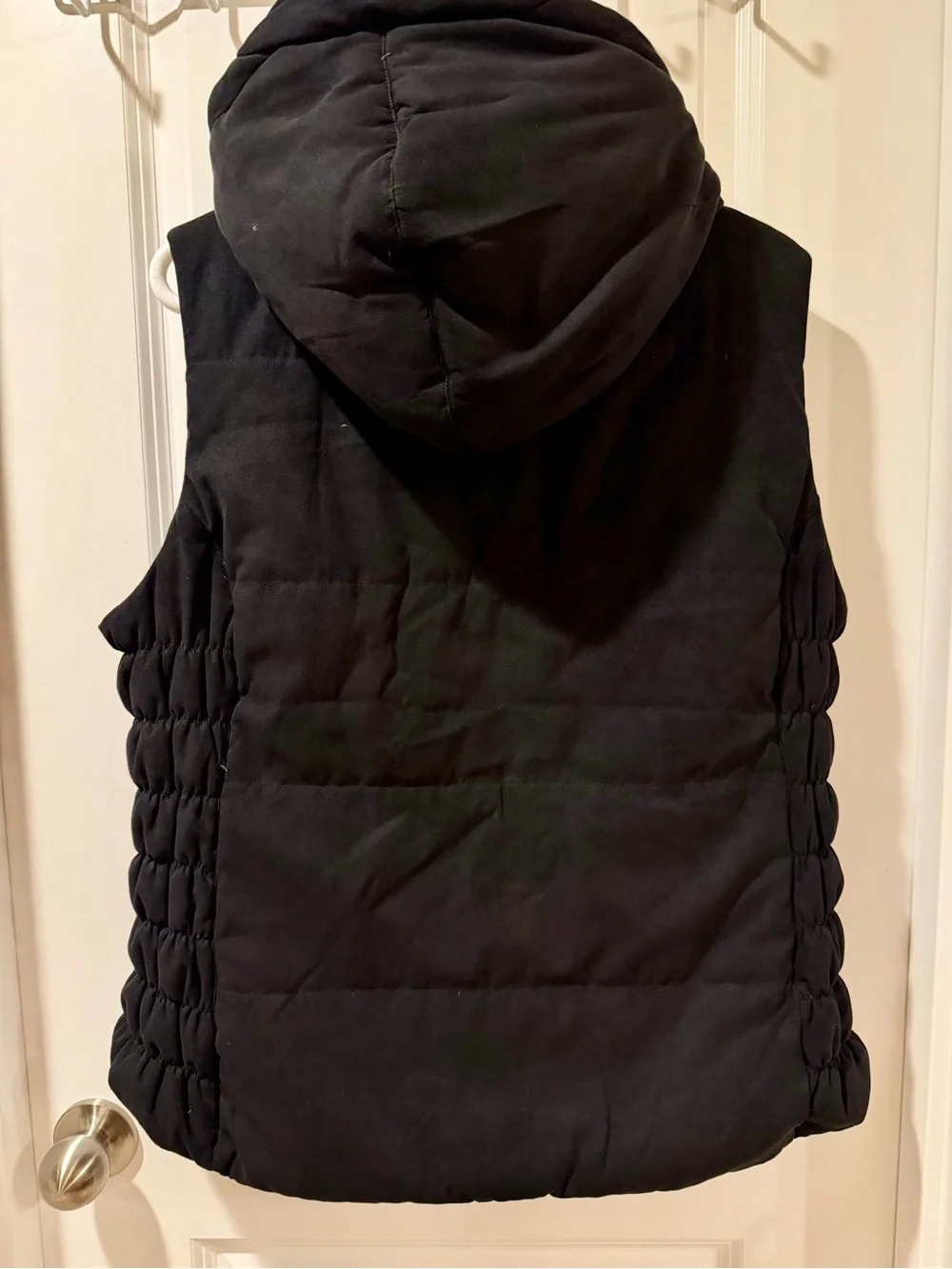 ExOfficio Black Quilted Women's Vest with Detachable Hood Cozy Warm XL Puffer